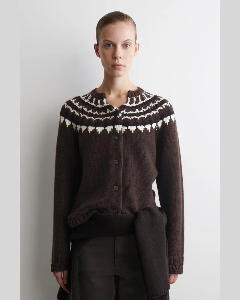 COS Strickjacke Aus Woll-Kaschmir-Mix Braun