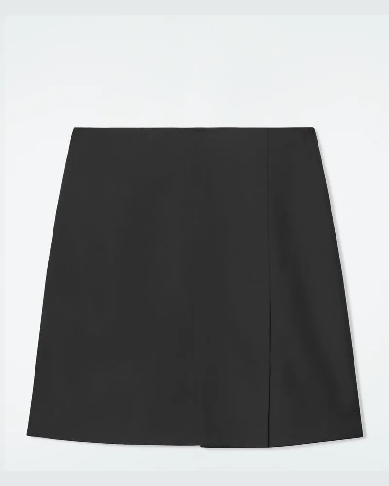 COS Minirock Aus Wolle In Wickeloptik Schwarz