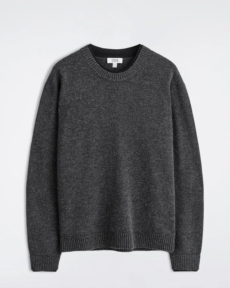 COS Pullover Aus Merinowolle Grau