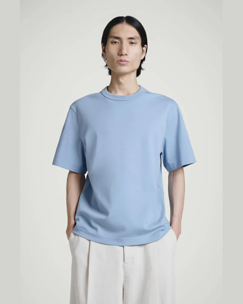 COS T-Shirt Aus Baumwolle Mit Rundhalsausschnitt Blau