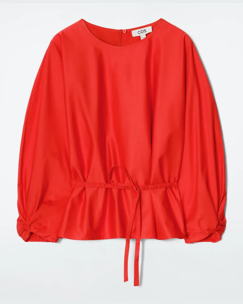 COS Bluse Mit Schösschen Und Kordelzug Orange