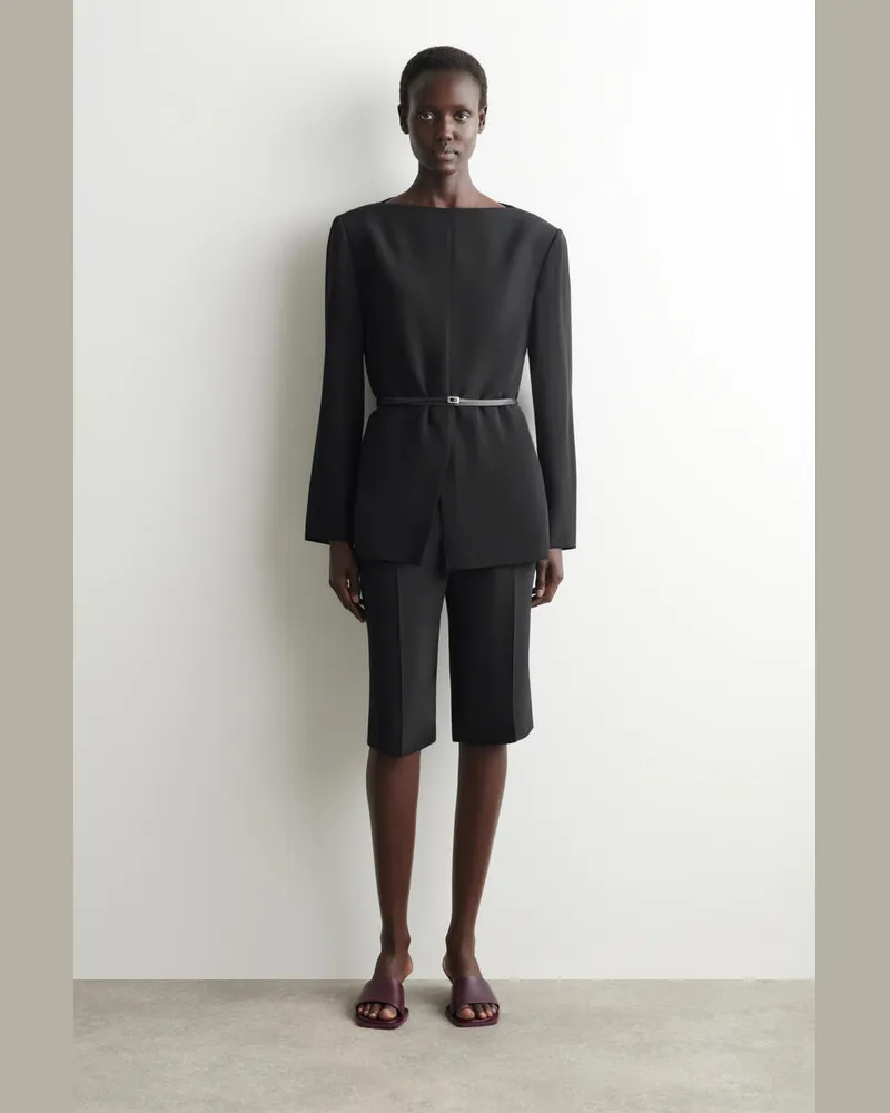 COS Elegante Seidenshorts Schwarz