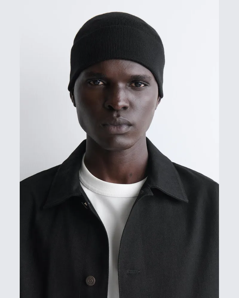 COS Beanie Aus Merinowolle Schwarz
