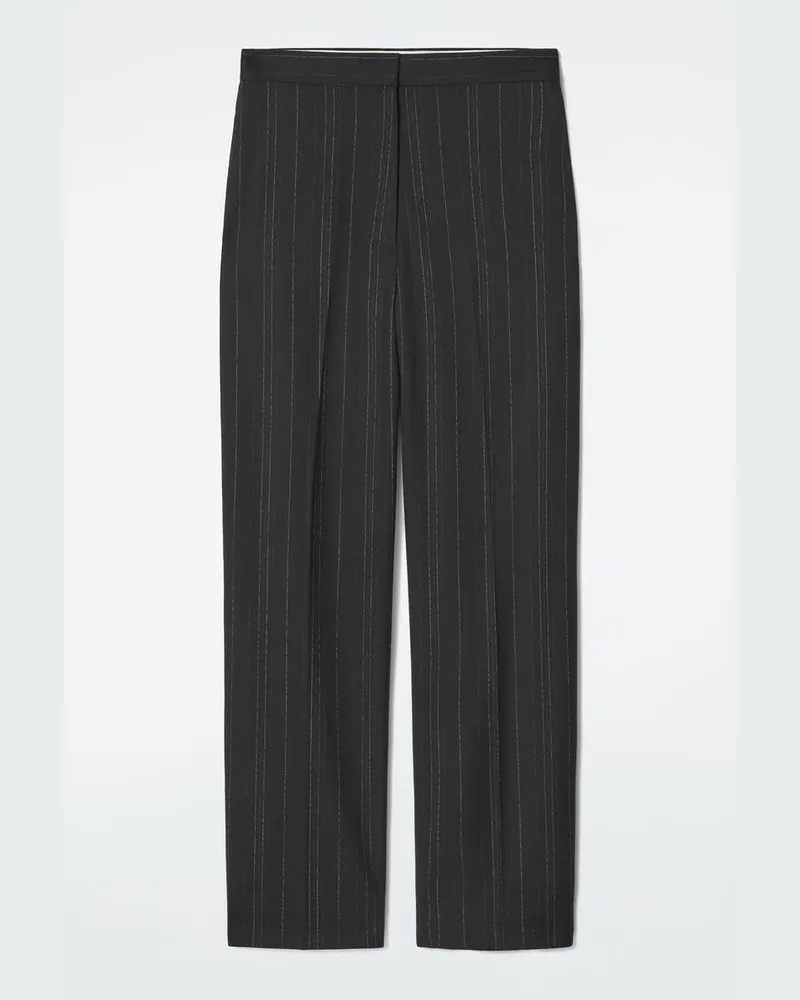 COS Lockere Hose Mit Barrel-Bein Und Nadelstreifen Schwarz