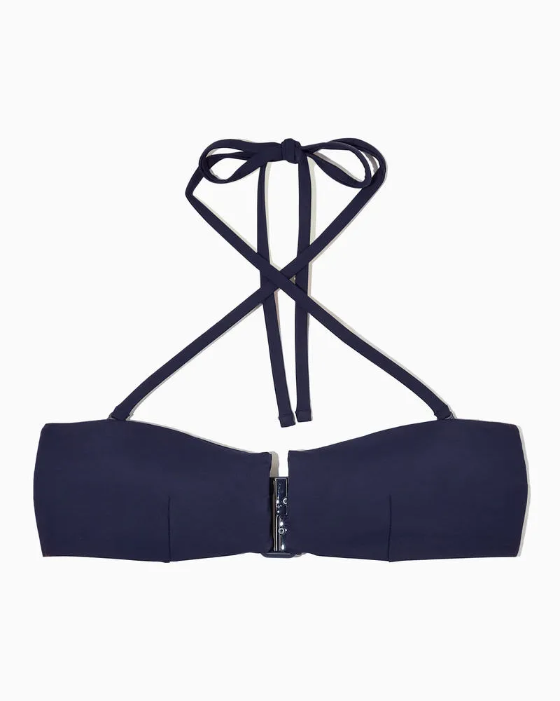 COS Bandeau-Bikinioberteil Mit Neckholder Navyblau