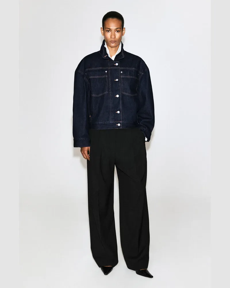 COS Jeansjacke Mit Stehkragen Blau