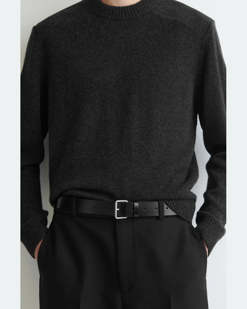 COS Ledergürtel Schwarz