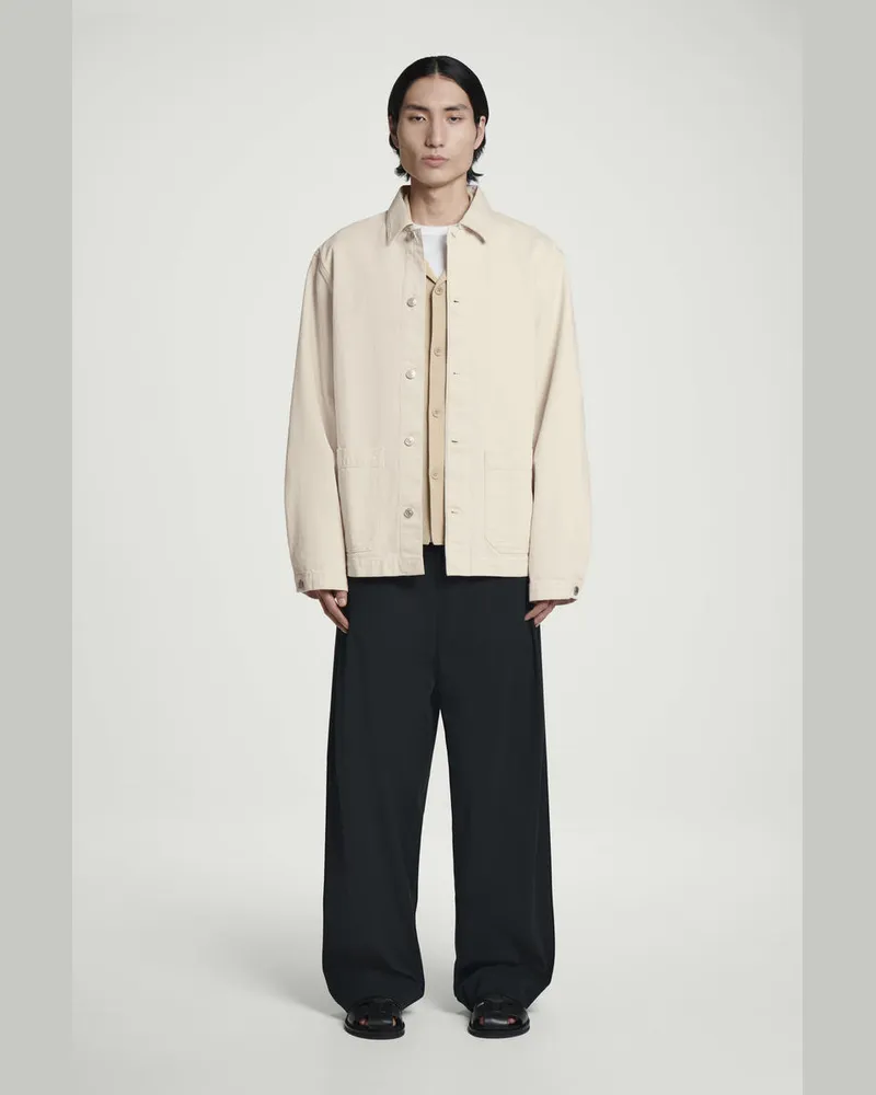 COS Lockere Utility-Hemdjacke Aus Denim Weiß