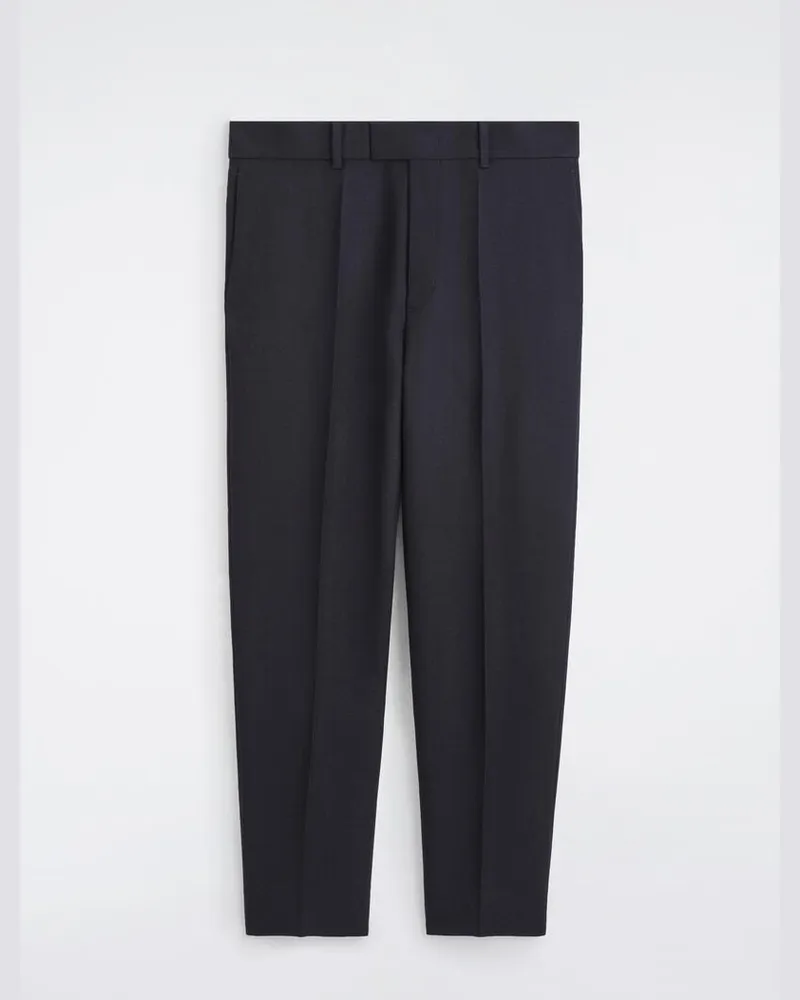 COS Hose Aus Woll-Twill Mit Schmal Zulaufendem Bein Blau
