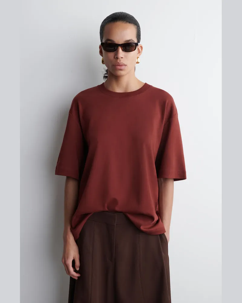 COS Oversized-T-Shirt Aus Baumwolle Rot