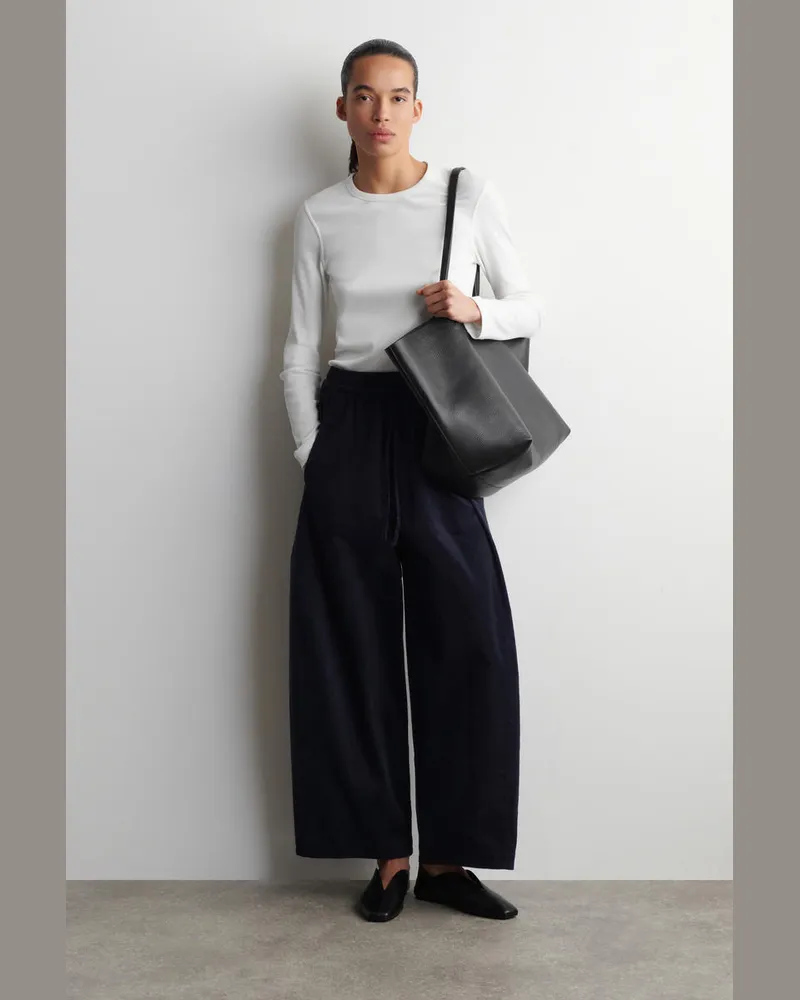 COS Cordhose Mit Barrel-Bein Und Elastischem Bund Blau