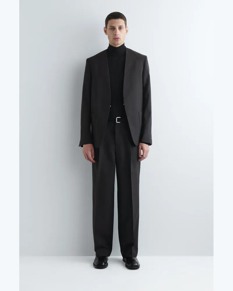 COS Wollhose Mit Bügelfalten Grau