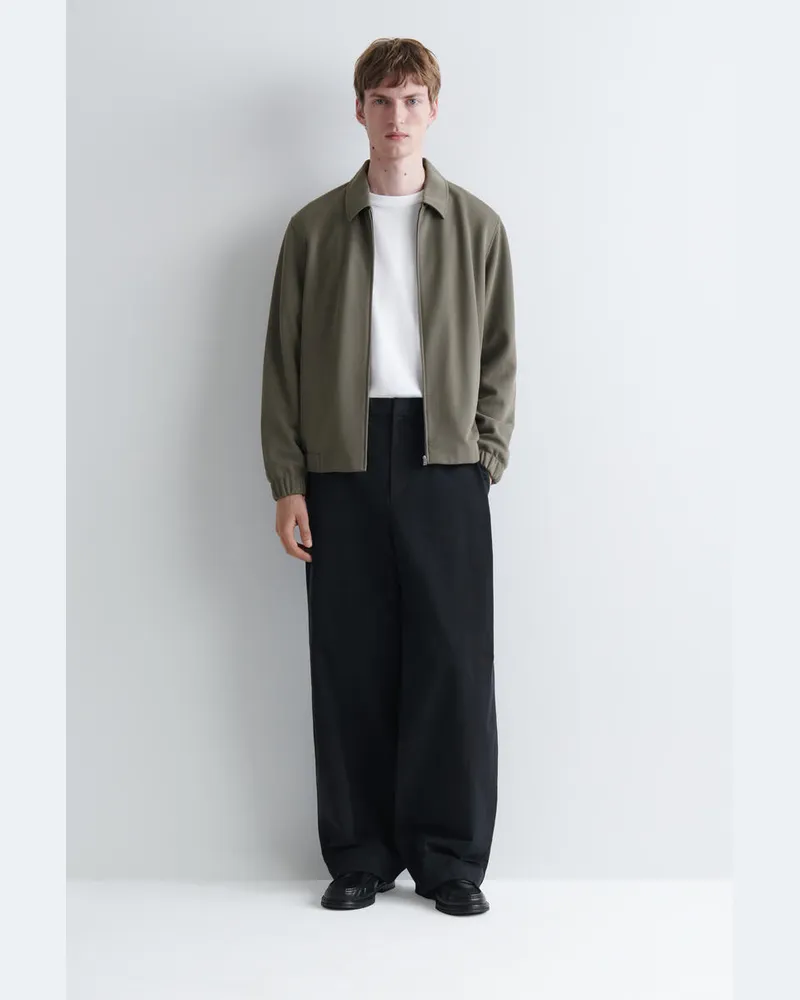 COS Harrington-Jacke Aus Verstärktem Twill Beige