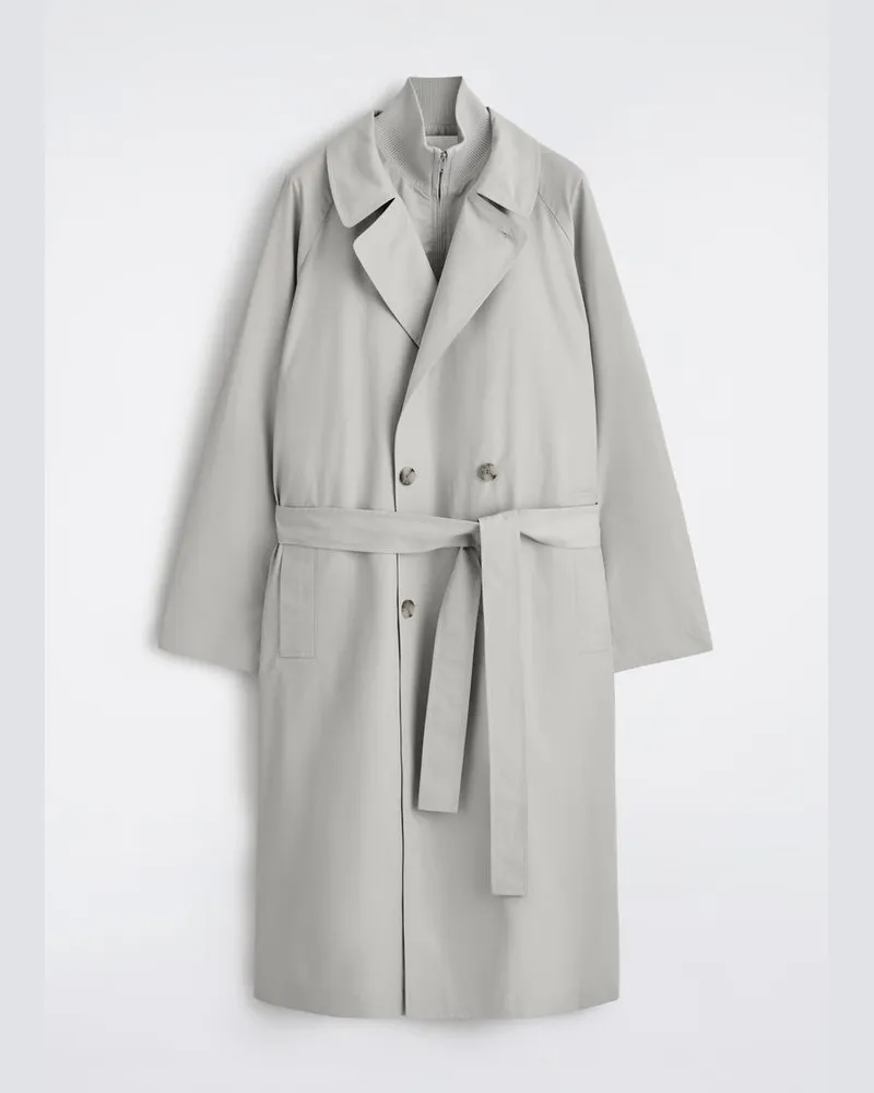 COS 2-In-1 Wasserabweisender Trenchcoat Grau