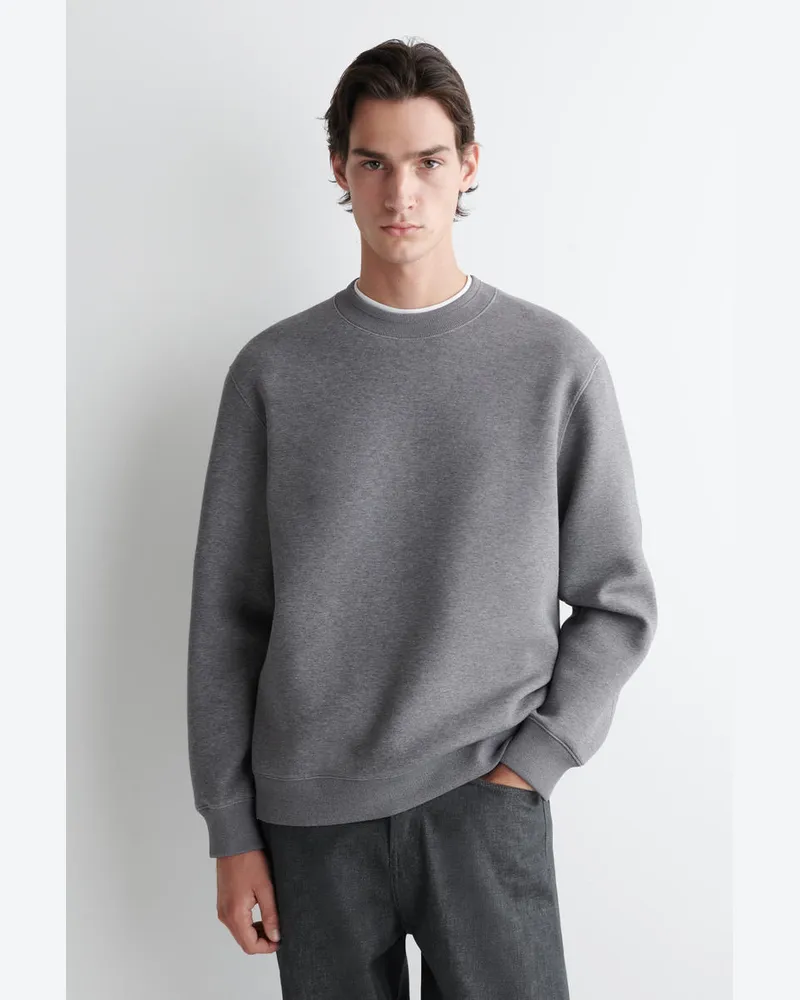 COS Sweatshirt Aus Scuba Grau