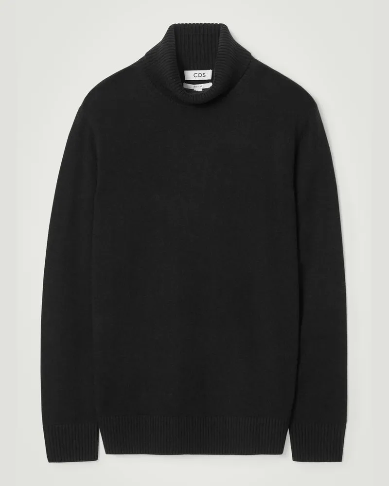 COS Rollkragenpullover Aus Woll-Kaschmir-Mix Schwarz