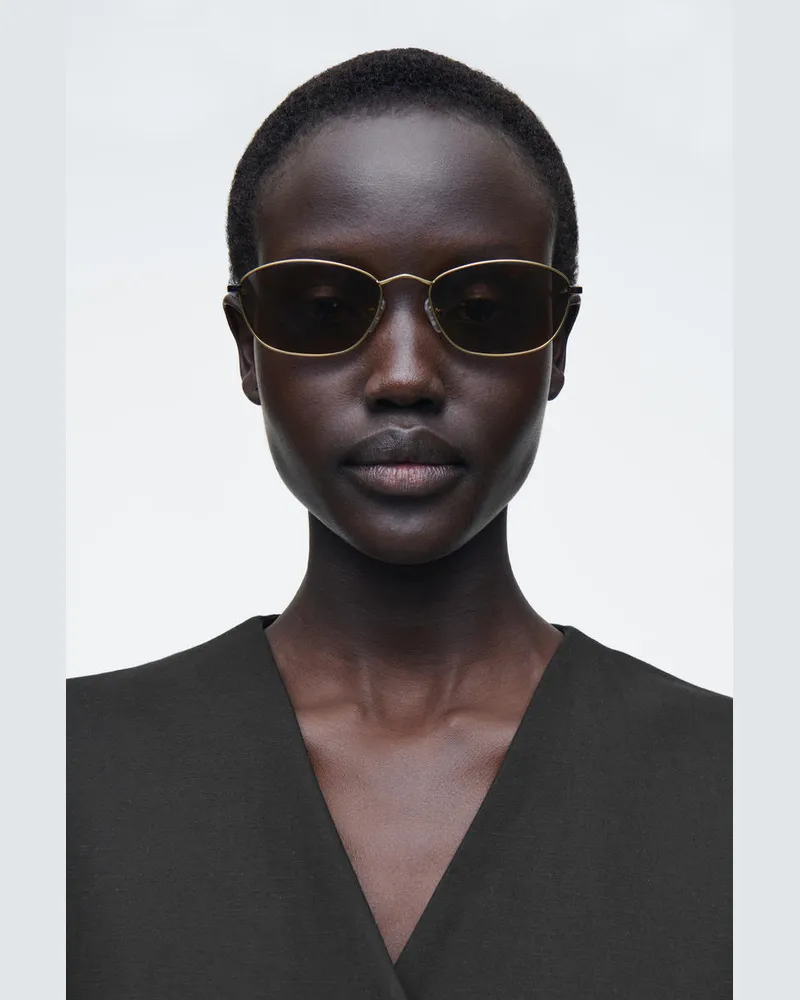 COS Cat-Eye-Sonnenbrille Mit Dünnem Rahmen Bronze
