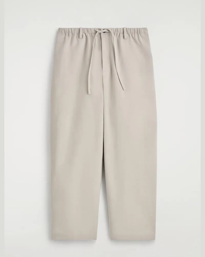 COS Hose Mit Kordelzugbund Und Barrel-Bein Beige