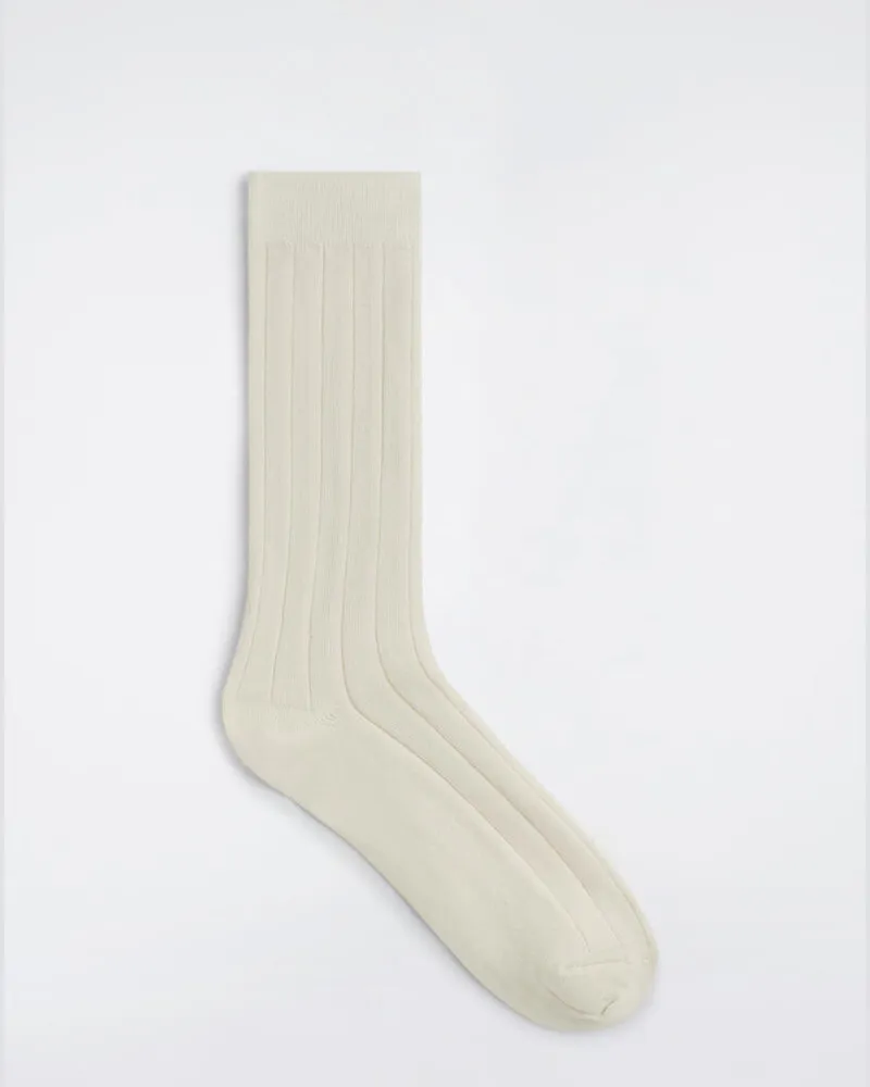COS Socken Aus Rippstrick Weiß