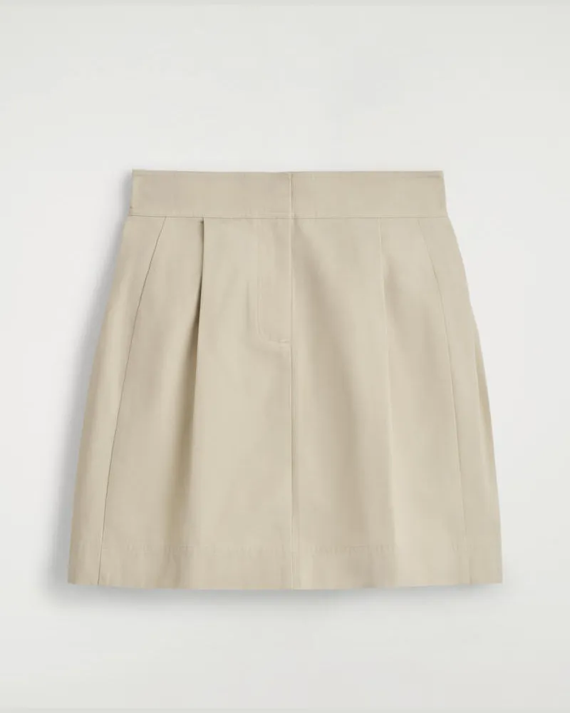 COS Minirock Mit Falten Und Schnallendetail Beige