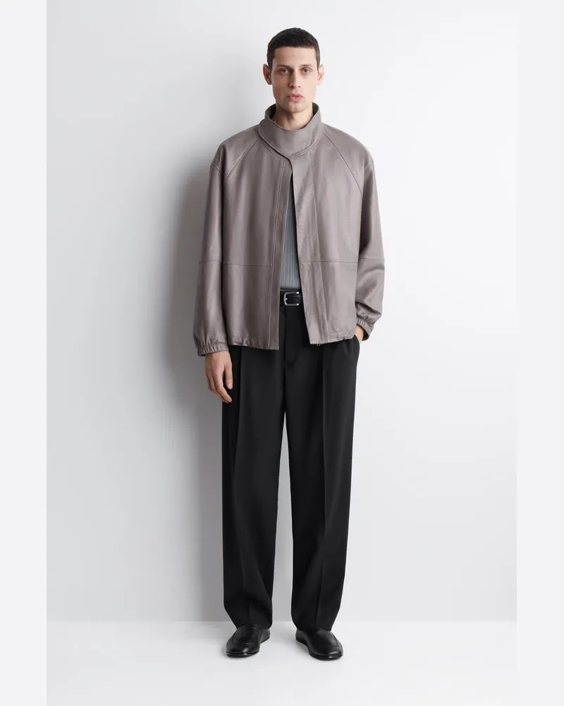 COS Fliessende Lockere Passform Hose Mit Weitem Bein Schwarz