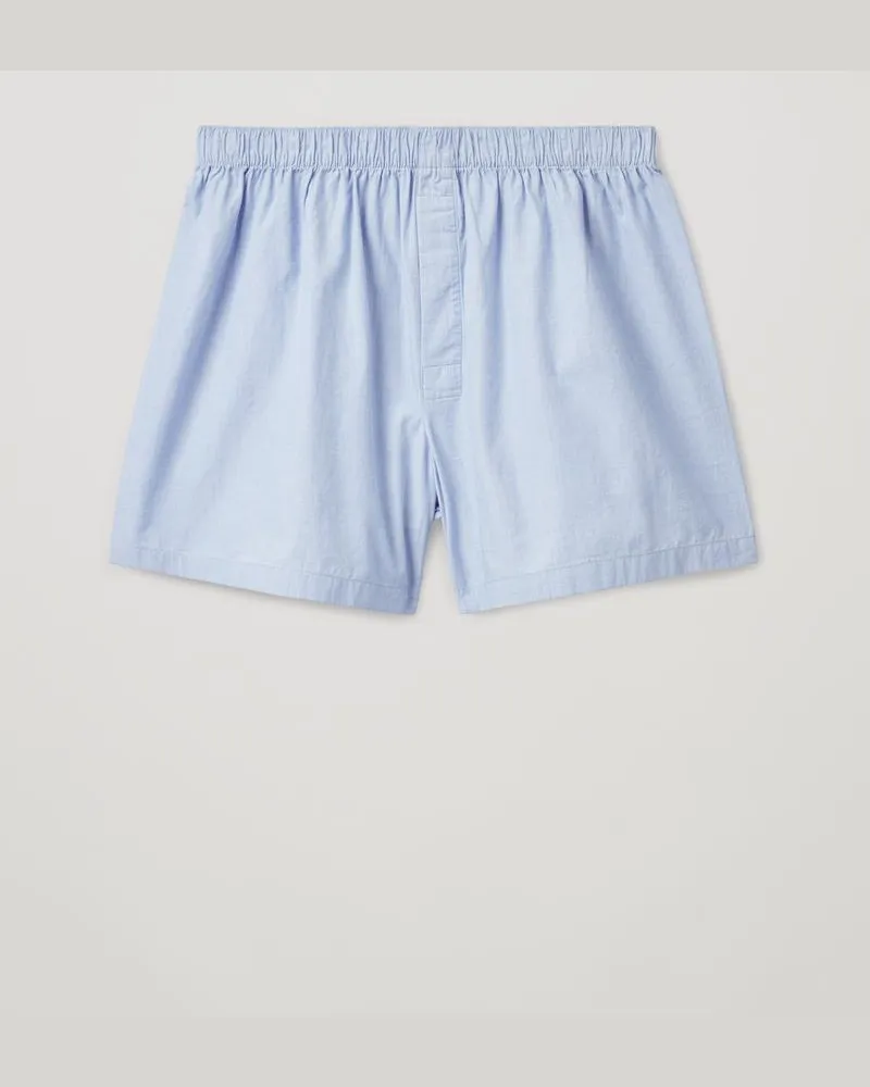 COS Boxer-Shorts Aus Baumwoll-Chambray Blau