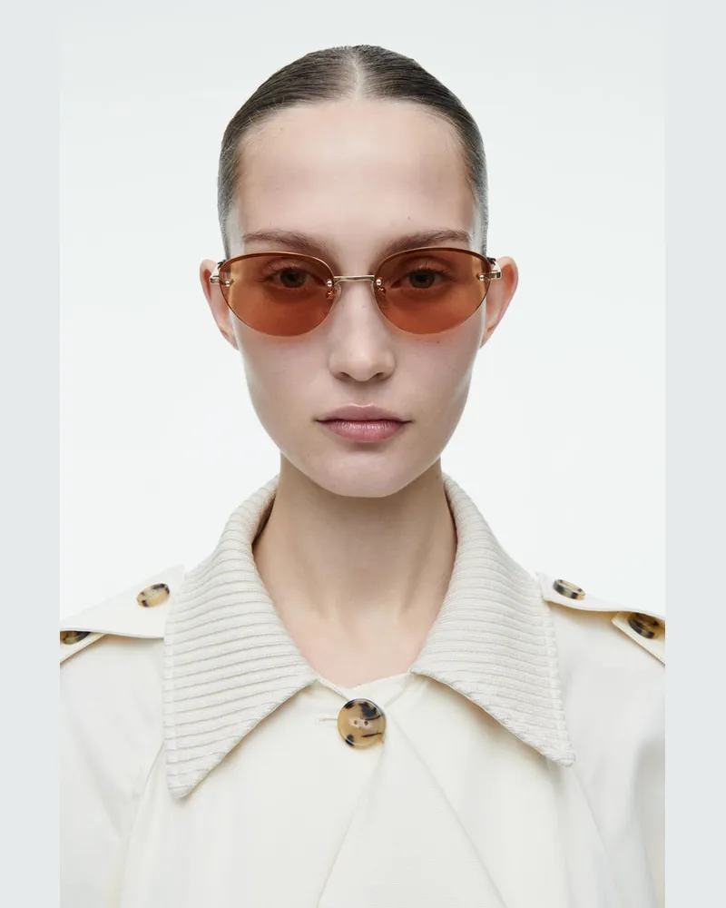 COS Daze Sonnenbrille - Cat-Eye Goldfarben