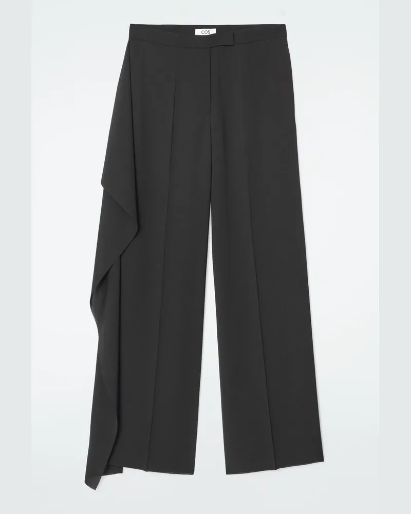 COS Lockere Hose Aus Crêpe Mit Geradem Bein Schwarz