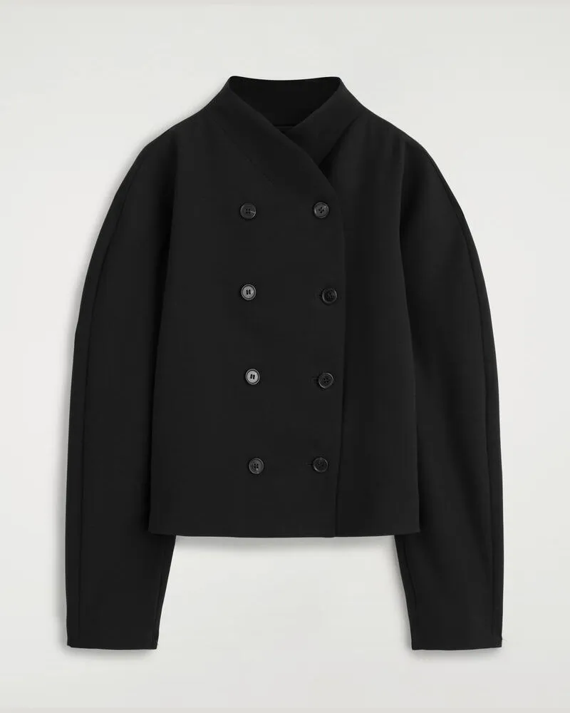 COS Skulpturale Jacke Mit Stehkragen Schwarz