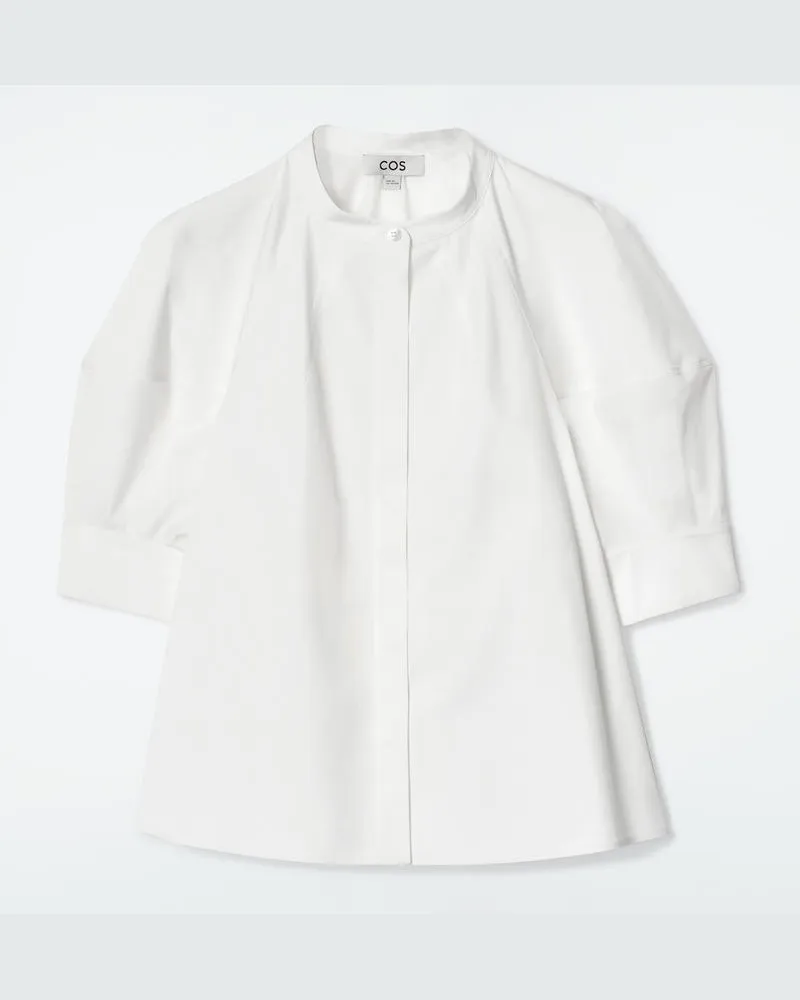 COS Bluse Mit Puffärmeln Weiß
