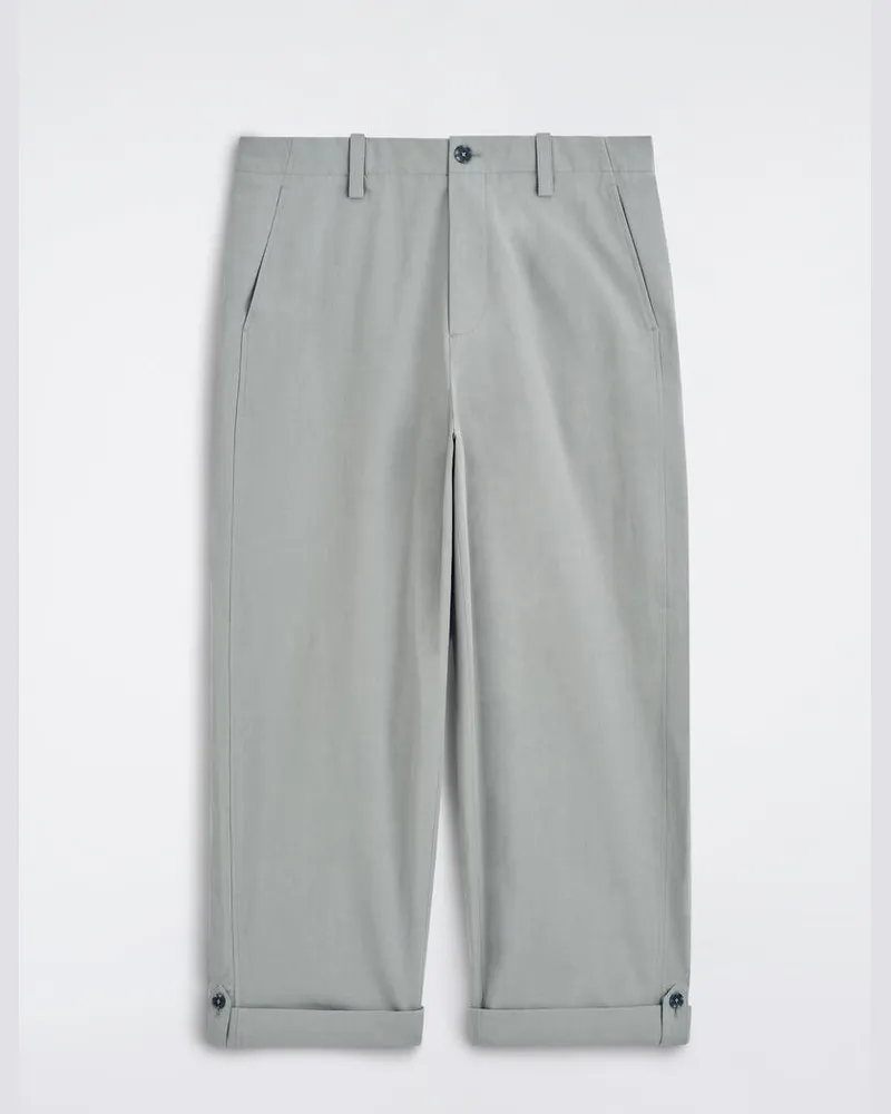 COS Lockere Hose Mit Geradem Bein Und Umschlag Grau