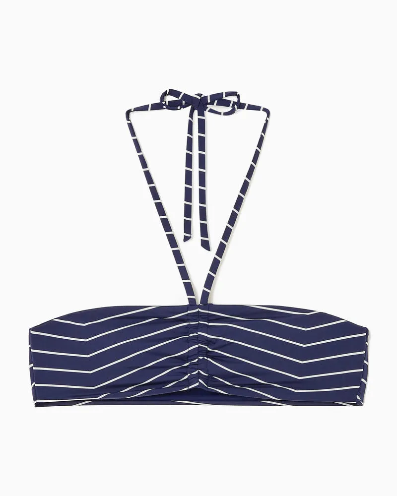 COS Bandeau-Bikinioberteil Mit Neckholder Blau