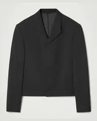 COS Schmaler Verkürzter Blazer Aus Wolle Schwarz