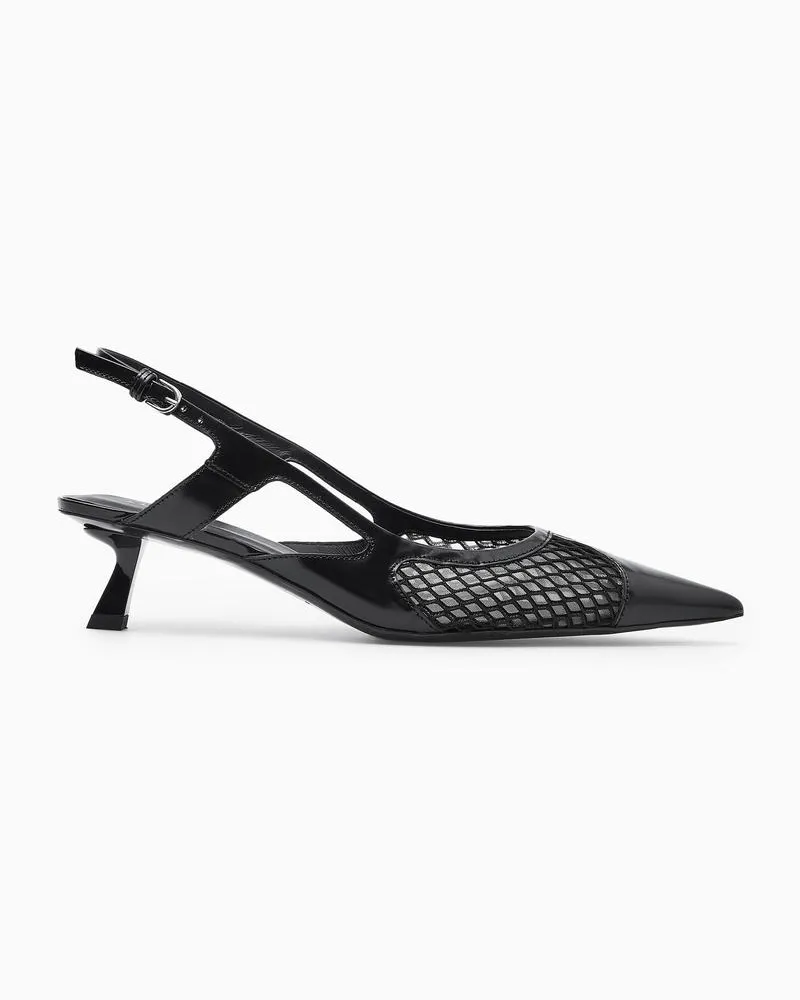 COS Schuhe Mit Kitten-Heels Und Slingback-Riemen Schwarz