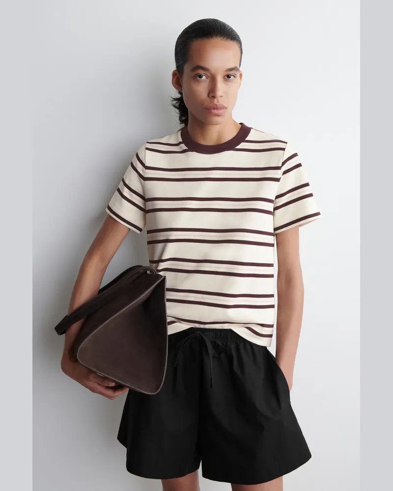 COS Schlichtes T-Shirt Mit Normaler Passform Weiß