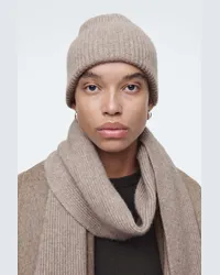 COS Gerippte Beanie Aus Woll-Kaschmir-Mix Beige