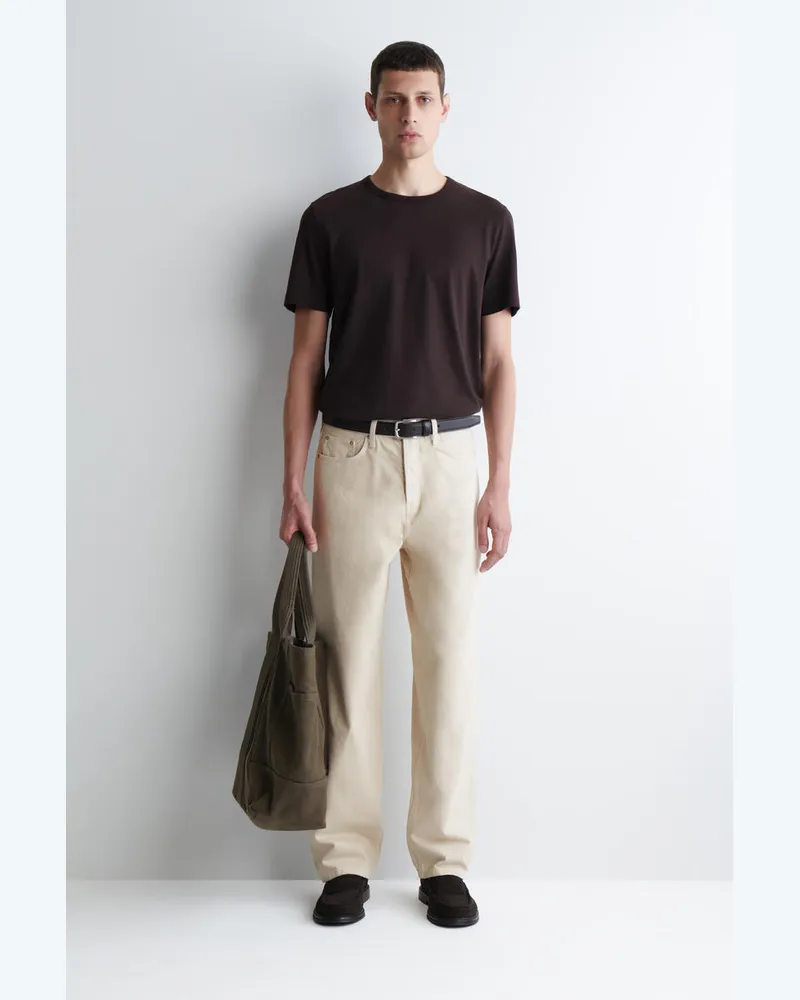 COS Rider Jeans Mit Geradem Bein Beige