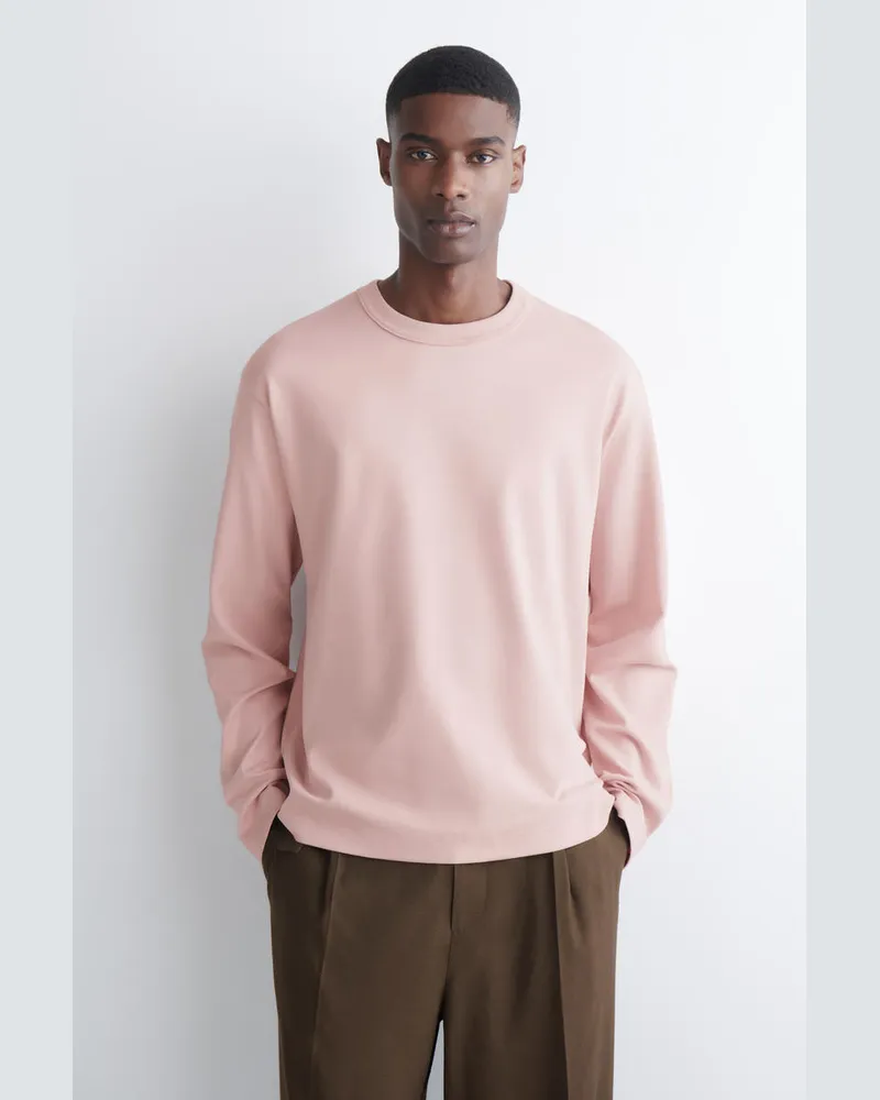 COS Lockeres Langarmshirt Aus Jersey Rosa