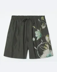 COS Shorts Mit Floralem Motiv Und Kordelzugbund Anthrazit