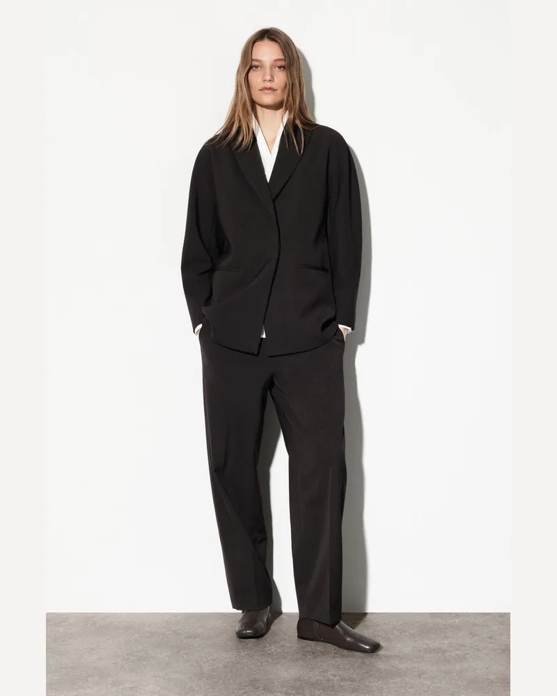 COS Shawl-Collar Wool-Blend Blazer Braun