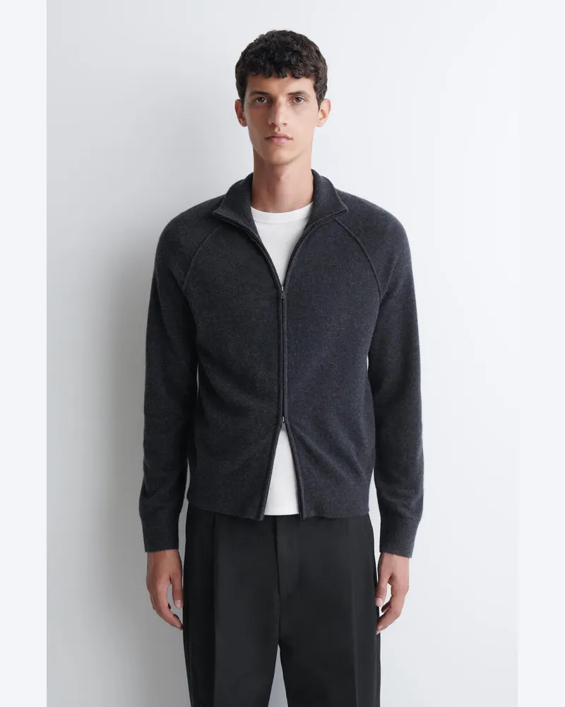 COS Strickjacke Aus Kaschmir Mit Rollkragen Grau