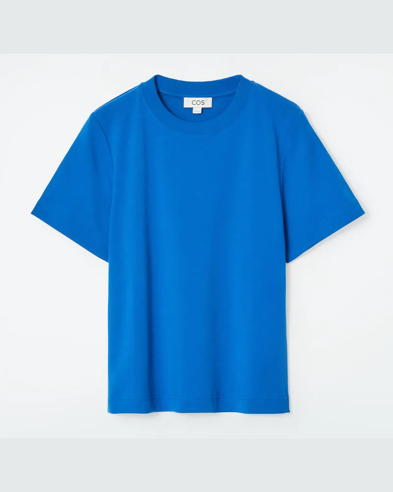 COS Schlichtes T-Shirt Mit Normaler Passform Blau