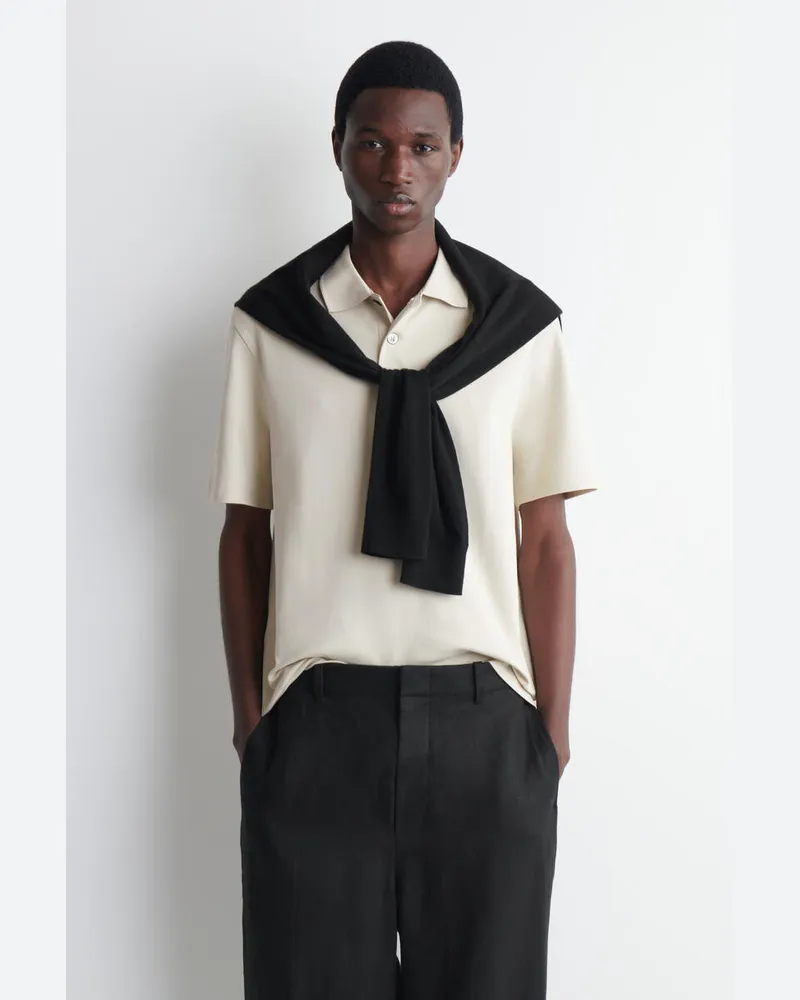 COS Poloshirt Aus Interlock-Baumwolle Beige
