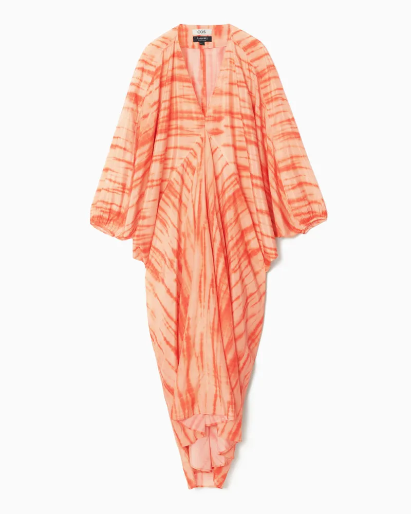 COS Kaftankleid Aus Seide Mit Oversized-Passform Orange