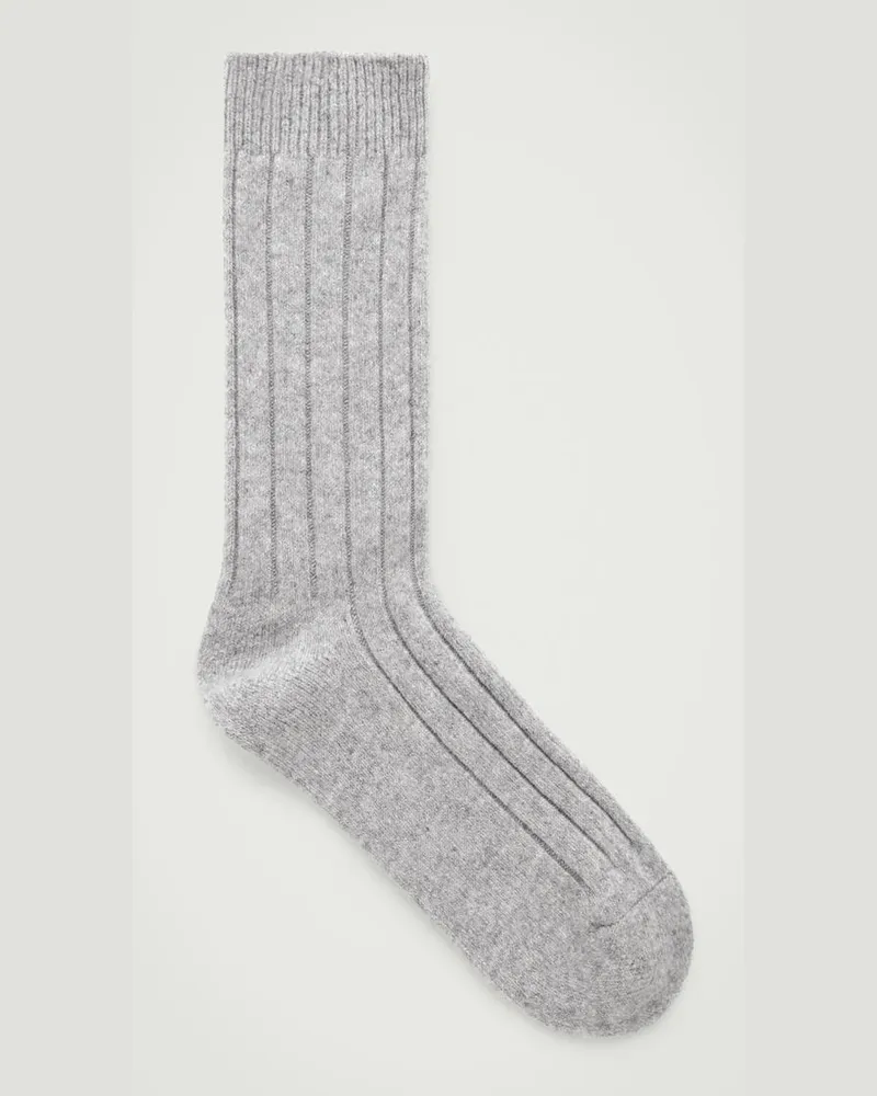 COS Dicke Kaschmirsocken Grau