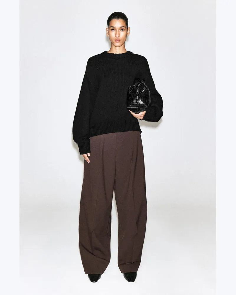 COS Lockere Hose Aus Twill Mit Weitem Bein Braun