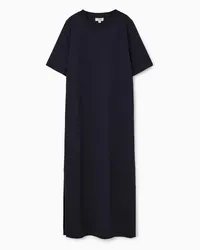 COS T-Shirt-Kleid In Midilänge Mit Geschlitztem Saum Navyblau