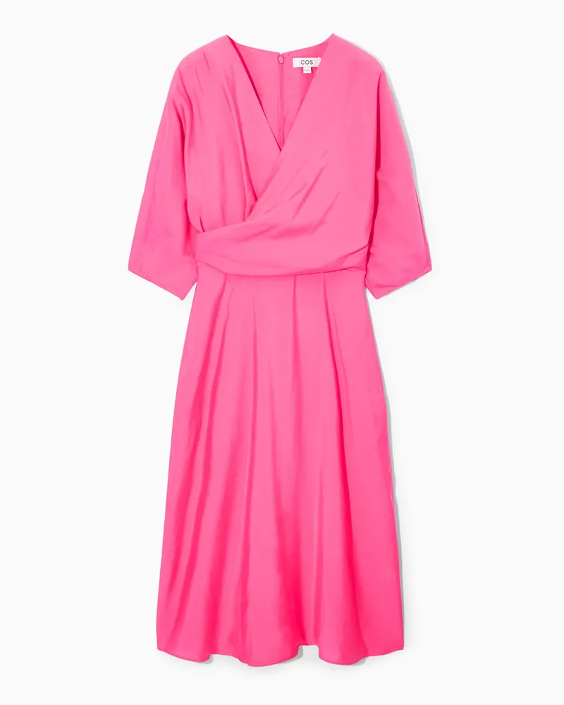 COS Midikleid Mit Puffärmeln Rosa
