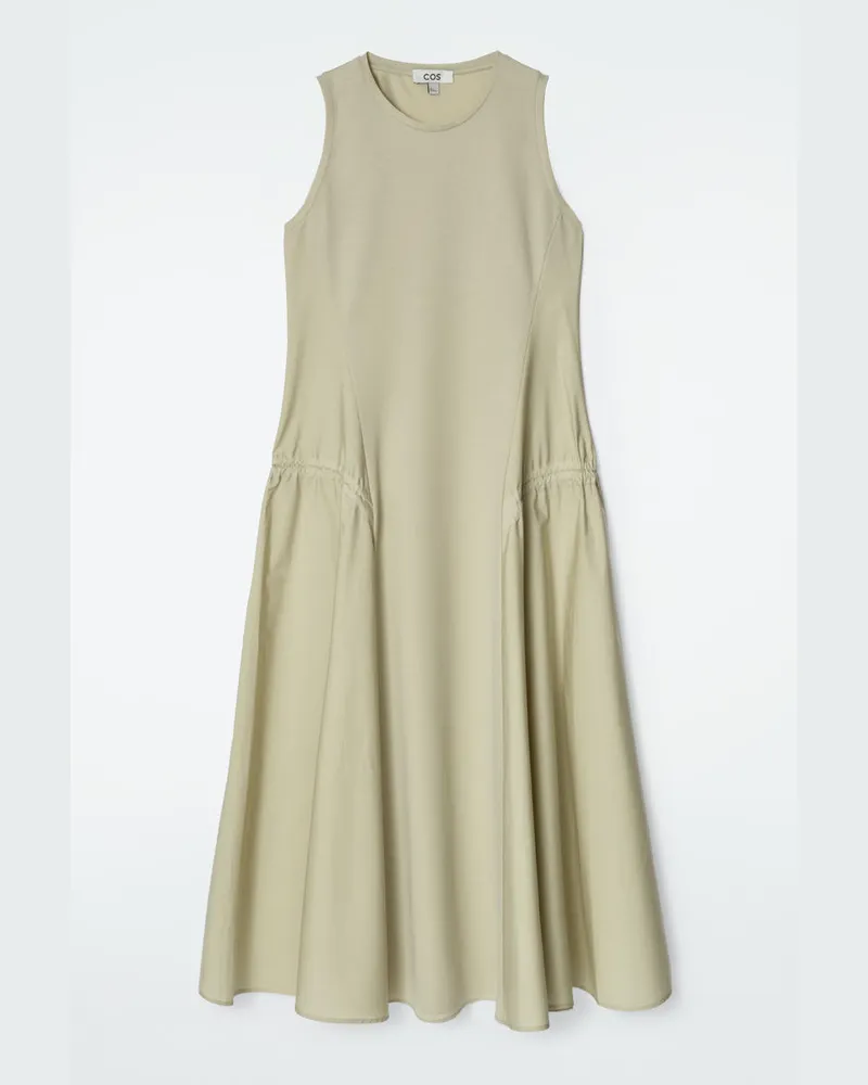 COS Midikleid Mit Seitlichen Raffungen Grün