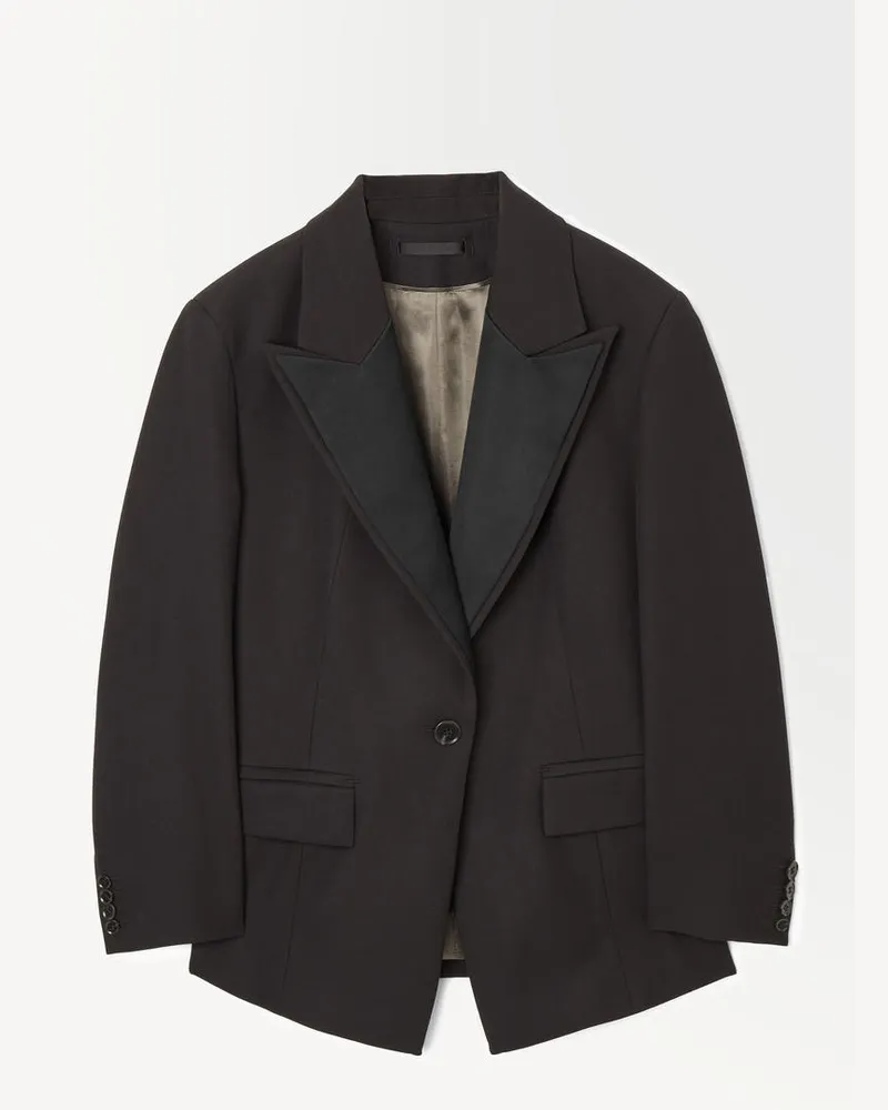 COS Die Smokingjacke Mit Satin-Revers Braun